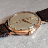 1954 OMEGA Jumbo Wristwatch 37mm 18K Rose Gold Vintage “Ressort Incassable” Watch