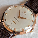 1954 OMEGA Jumbo Wristwatch 37mm 18K Rose Gold Vintage “Ressort Incassable” Watch