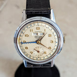 1950s HEUER Bumper Automatic Triple Calendar Wristwatch Ref. 1806 17 Jewels Vintage Watch