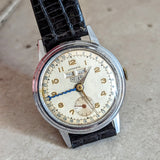 1950s HEUER Bumper Automatic Triple Calendar Wristwatch Ref. 1806 17 Jewels Vintage Watch