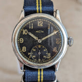1940s RECTA Military DH Wristwatch Vintage German Army WWII Watch
