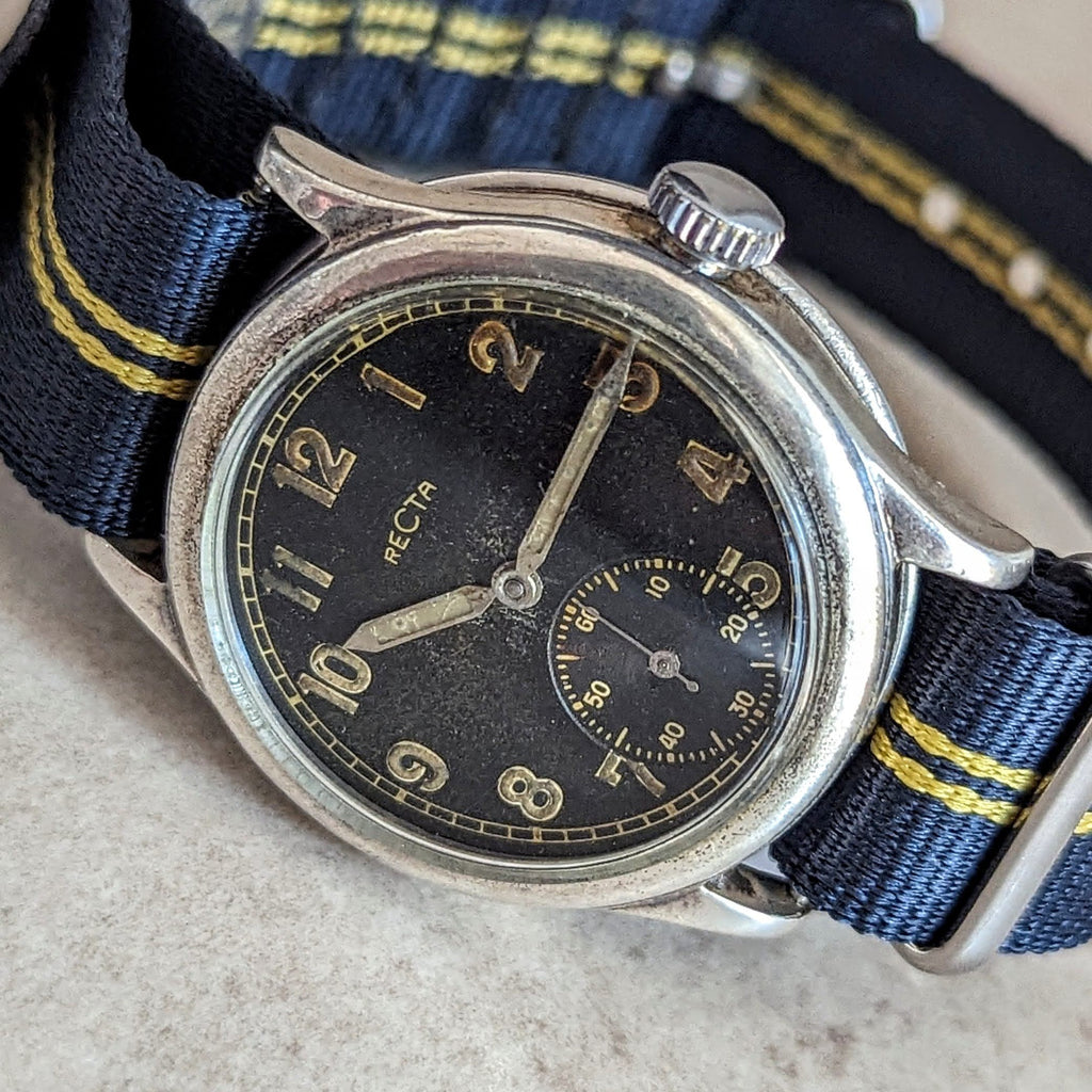 WW2 Helvetia Rare German Military army issue DH Type 2 Wristwatch Cal 82A 1940s main image 0