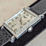 1960 LONGINES Wristwatch 14K White Gold - Diamond Dial 17 Jewels Cal. 370 Watch