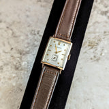 1940s MOVADO Wristwatch 14K Rose Gold 17 Jewels Cal. 375 Vintage Watch Swiss