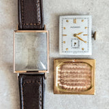 1940s MOVADO Wristwatch 14K Rose Gold 17 Jewels Cal. 375 Vintage Watch Swiss