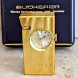 Vintage BUCHERER Clock-Ligther Swiss Made Mechanical Watch 17 Jewels – In BOX!