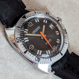WALTHAM Self-Winding Skindiver Wristwatch Vintage Watch 17 Jewels Date Indicator