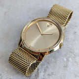 MOVADO BOLD Watch Gold Tone Case 44mm Wristwatch Ref. MB.01.1.34.6202