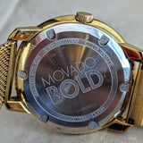 MOVADO BOLD Watch Gold Tone Case 44mm Wristwatch Ref. MB.01.1.34.6202