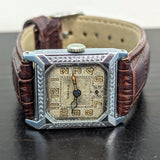 Art Deco WARWICK Wristwatch 6 Jewels Two ADJs Swiss Made Watch Tank Case