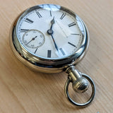1873 ELGIN Pocket Watch G.M. Wheeler Grade 63 11 Jewels 18s Vintage USA Made Oresilver Case