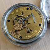 1873 ELGIN Pocket Watch G.M. Wheeler Grade 63 11 Jewels 18s Vintage USA Made Oresilver Case
