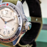 VOSTOK Komandirskie "Red Star" Diver Watch 17 Jewels Cal. 2414A Watertight 50m - Ref. 341201 U.S.S.R. Made