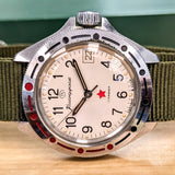 VOSTOK Komandirskie "Red Star" Diver Watch 17 Jewels Cal. 2414A Watertight 50m - Ref. 341201 U.S.S.R. Made