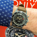 1961 CROTON Nivada Grenchen Chronograph Aviator Sea Diver Watch Venus 210 Chronomaster Wristwatch
