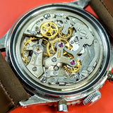 1961 CROTON Nivada Grenchen Chronograph Aviator Sea Diver Watch Venus 210 Chronomaster Wristwatch