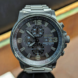 CITIZEN Nighthawk Eco-Drive Chronograph Watch Date Indicator WR 200 Wristwatch Ref. B612-S078245