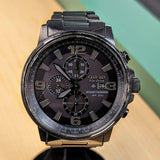 CITIZEN Nighthawk Eco-Drive Chronograph Watch Date Indicator WR 200 Wristwatch Ref. B612-S078245