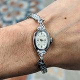 Vintage Ladies ELGIN Watch - Textured Dial & Fancy Lugs, Original Speidel Bracelet