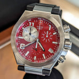 VICTORINOX Swiss Army Convoy Chronograph Watch Ref. 241159 Red Dial Stainless Steel Wristwatch