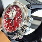 VICTORINOX Swiss Army Convoy Chronograph Watch Ref. 241159 Red Dial Stainless Steel Wristwatch