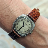 1923 Art Deco ELGIN Ladies Wristwatch 14K White GOLD Grade 447 Vintage Watch
