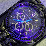 BULOVA Octava Crystal Watch 98C134 - 300 Crystales on the Black Tone Stainless Steel
