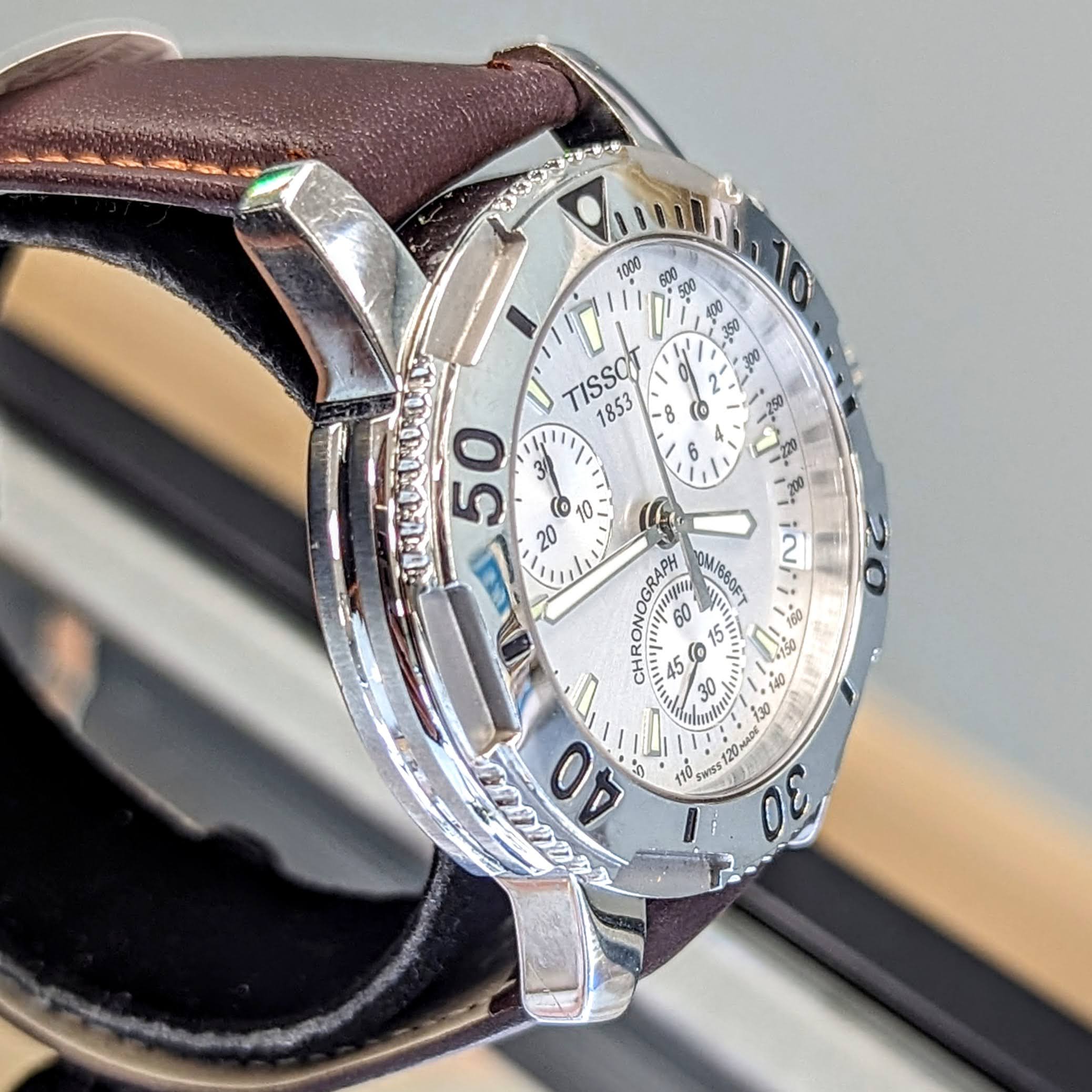 TISSOT PRS 200 Chronograph Watch T362/462K Silver Dial 40mm 200M WR  Wristwatch