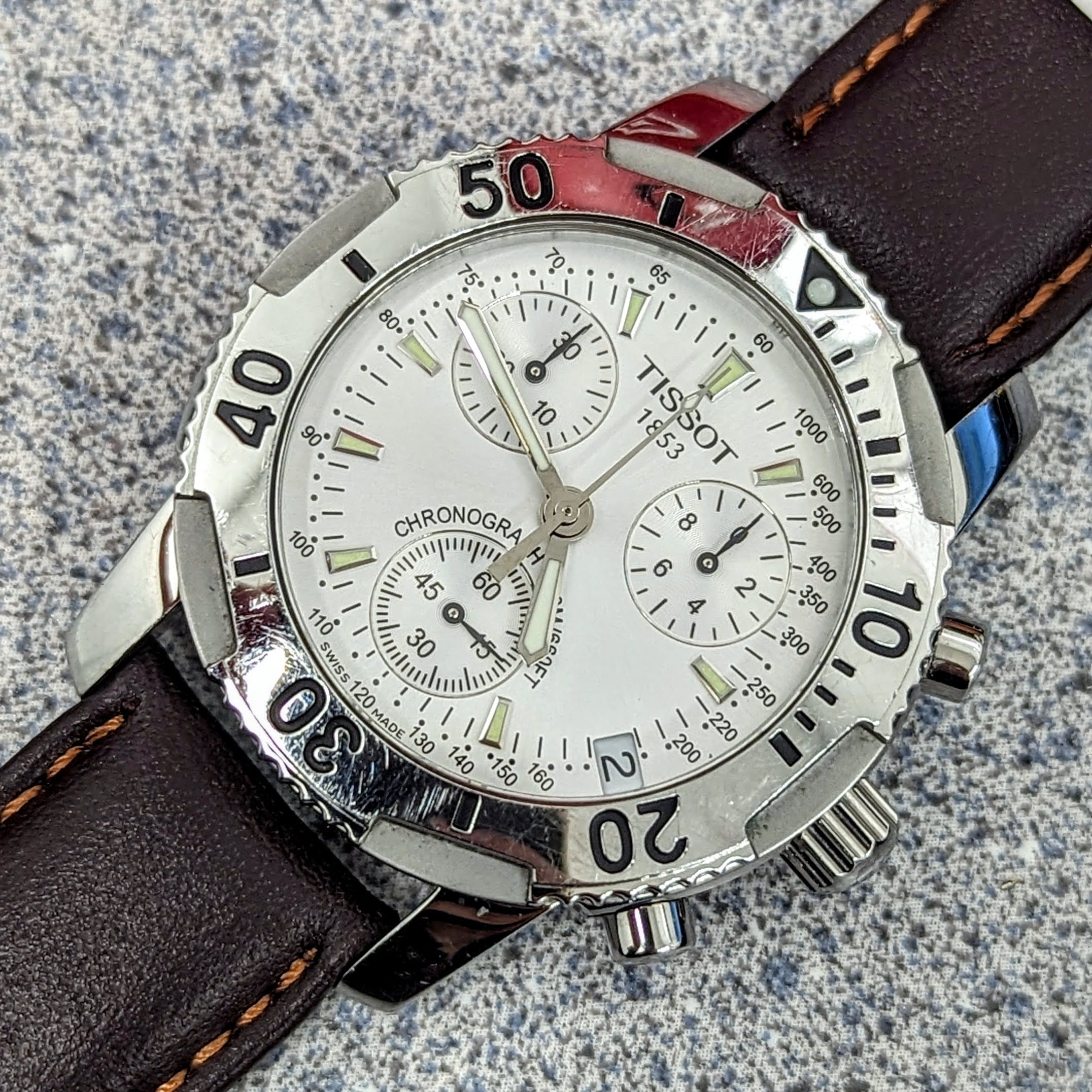 TISSOT PRS 200 Chronograph Watch T362/462K Silver Dial 40mm 200M WR  Wristwatch