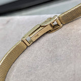 Ladies LUCIEN PICCARD Quartz Watch - ALL 14K Solid GOLD & Diamond Bezel Swiss Vintage Wristwatch
