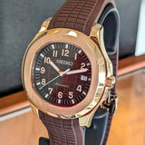 SEIKO Mod Aquanaut Automatic Wristwatch 24 Jewels Rose Gold Case & Display Back Custom Watch