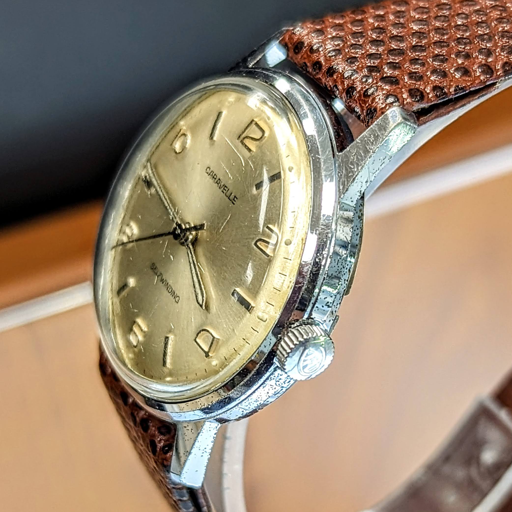 1964 CARAVELLE Selfwinding Wristwatch by Bulova – Vintage Swiss Watch