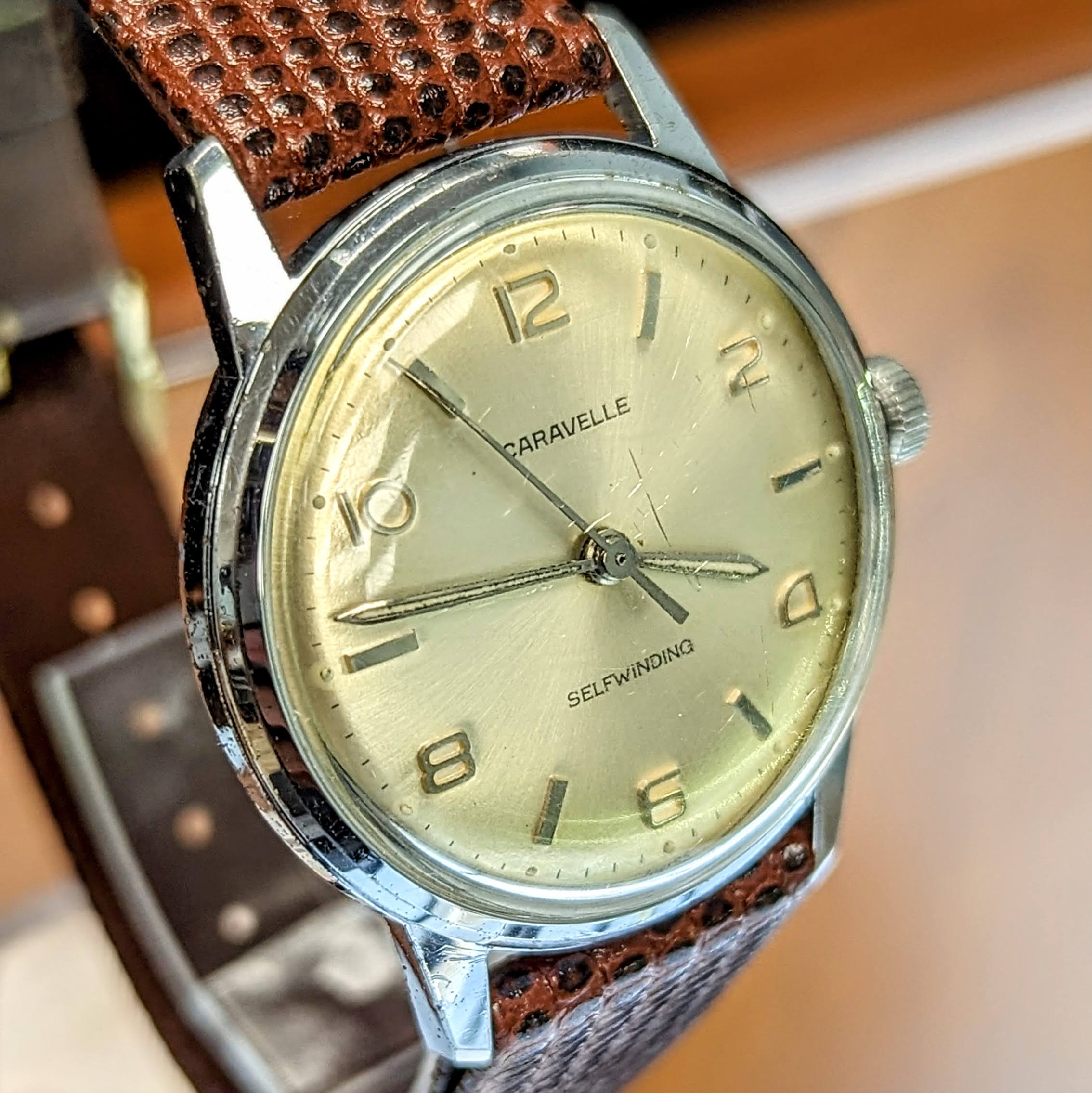 1964 CARAVELLE Selfwinding Wristwatch by Bulova – Vintage Swiss Watch