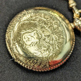 1897 ELGIN Dress Pocket Watch 0s 15 Jewels Grade 130 Model 1 U.S.A. Made - Engraved Case
