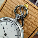 Antique 1868 ELGIN Grade 57 G.M. Wheeler Pocket Watch - Key Wind Silver Open Case