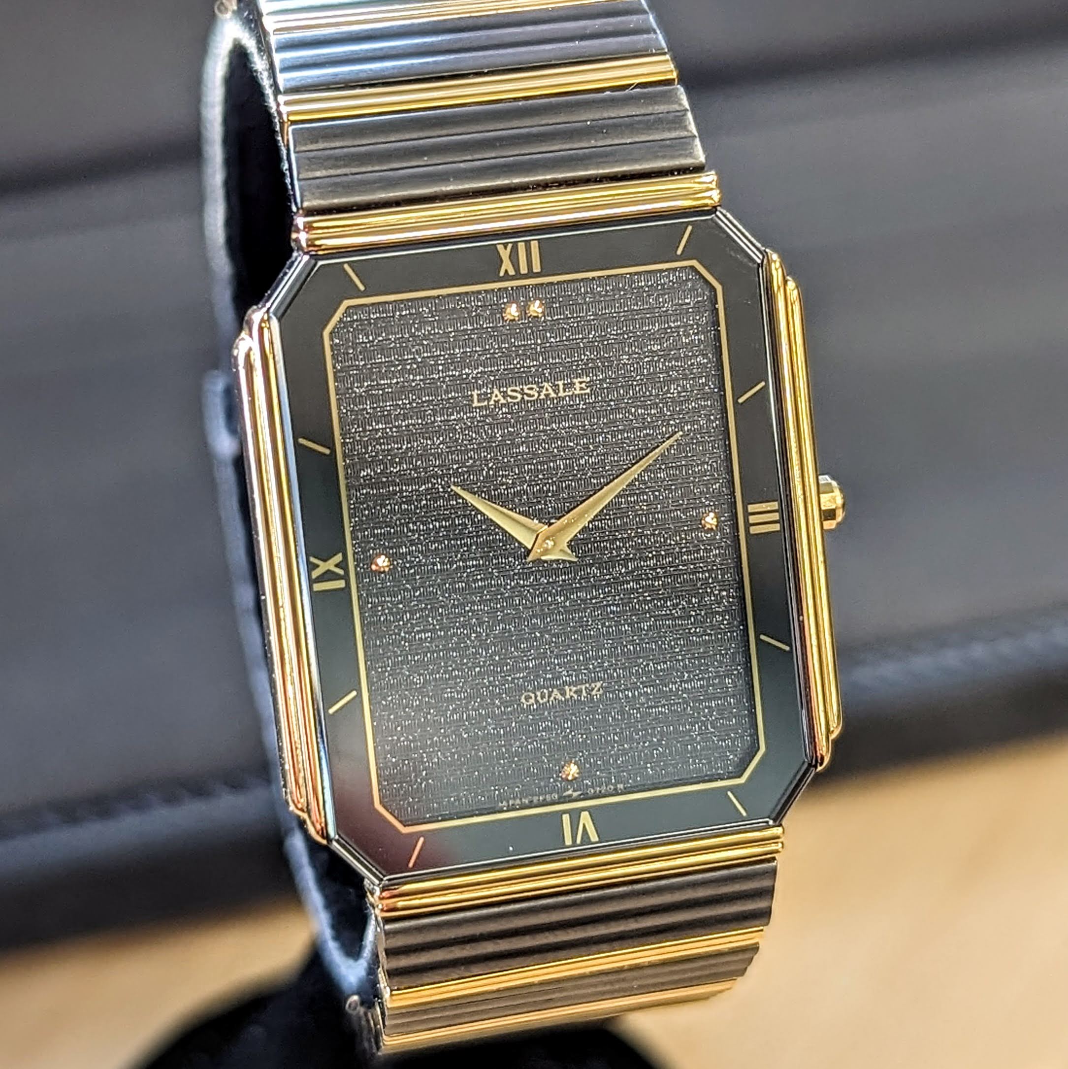 Vintage Seiko LASSALE Quartz Watch 2F50-5689 Two-Tone Case & Bracelet -  Double Box & Papers!