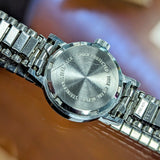 Vintage Ladies WALTHAM Wristwatch 17 Jewels Watch Stainless Steel Flex Bracelet