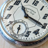 Art Deco NEW HAVEN Tip-Top Pocket Watch 16s U.S.A. Made Manual Wind Timepiece