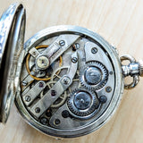 Antique Pocket Watch FAVORY GENEVE 10 Rubis - Art Deco & Silver Engraved Case