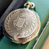 Antique Pocket Watch FAVORY GENEVE 10 Rubis - Art Deco & Silver Engraved Case