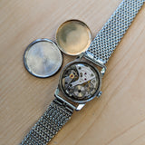 RARE 1960's GRUEN Precision 17 Jewels Cal. N510R Swiss Wristwatch - ALL S.S. & Tradition Mesh Bracelet