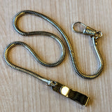 Vintage Pocket Watch Snake Chain Yellow Gold Plated