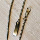Vintage Pocket Watch Snake Chain Yellow Gold Plated