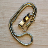 Vintage Pocket Watch Snake Chain Yellow Gold Plated