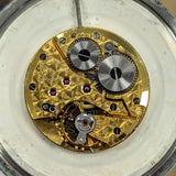 1950's GLYCINE Pocket Watch 17 Jewels Cal. AV 423 Swiss Made - ULTRA Thin w/PW Chain