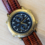 Vintage CITIZEN Quartz Watch 100M WR Alarm Calendar Wristwatch Ref. 6820-G80175