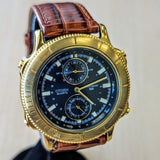 Vintage CITIZEN Quartz Watch 100M WR Alarm Calendar Wristwatch Ref. 6820-G80175
