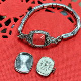 Ladies GRUEN Cocktail Watch 14K White GOLD Cal. 275 17 Jewels Vintage Wristwatch