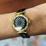 1950s ERNEST BOREL Ladies Cocktail Watch Kaleidoscope Dial 25mm Swiss Wristwatch - ALL ORIGINAL!