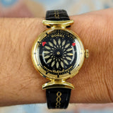 1950s ERNEST BOREL Ladies Cocktail Watch Kaleidoscope Dial 25mm Swiss Wristwatch - ALL ORIGINAL!
